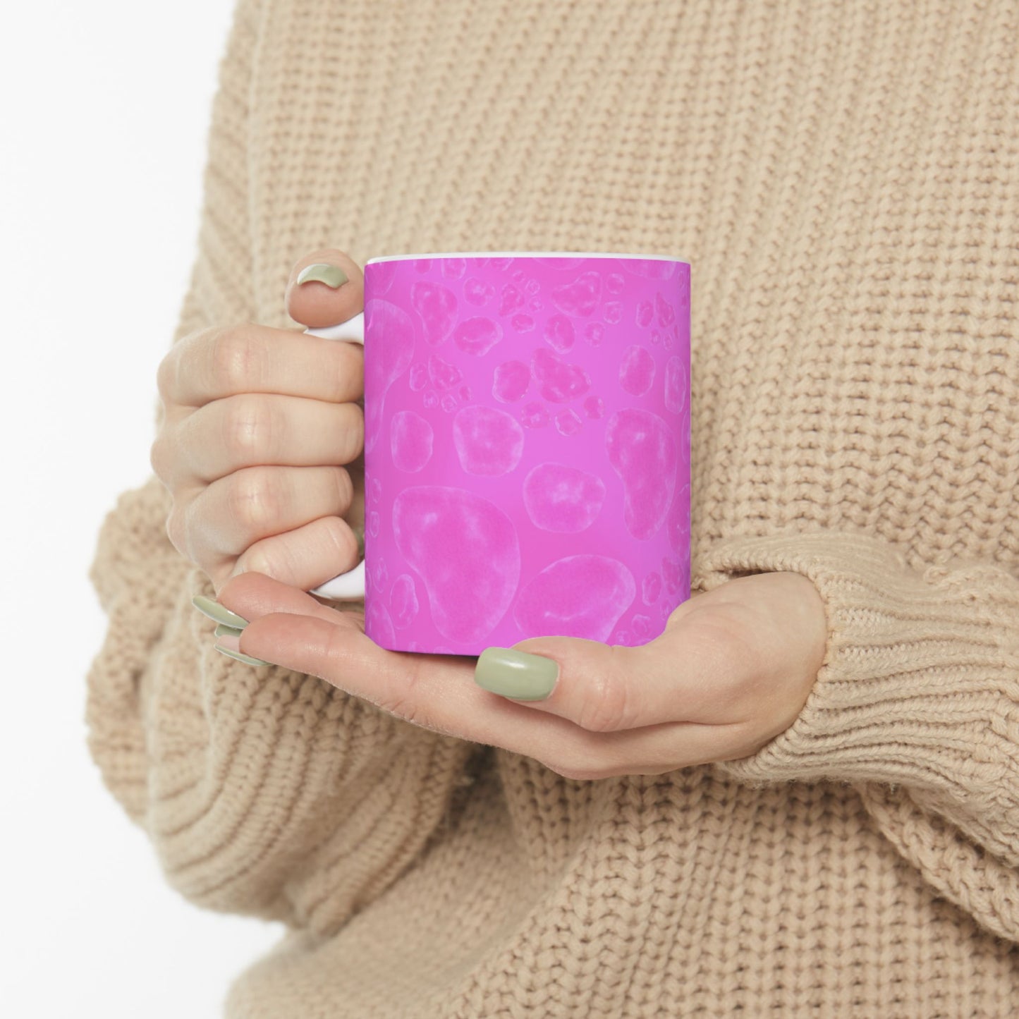 Paw Dots Cerise Cup