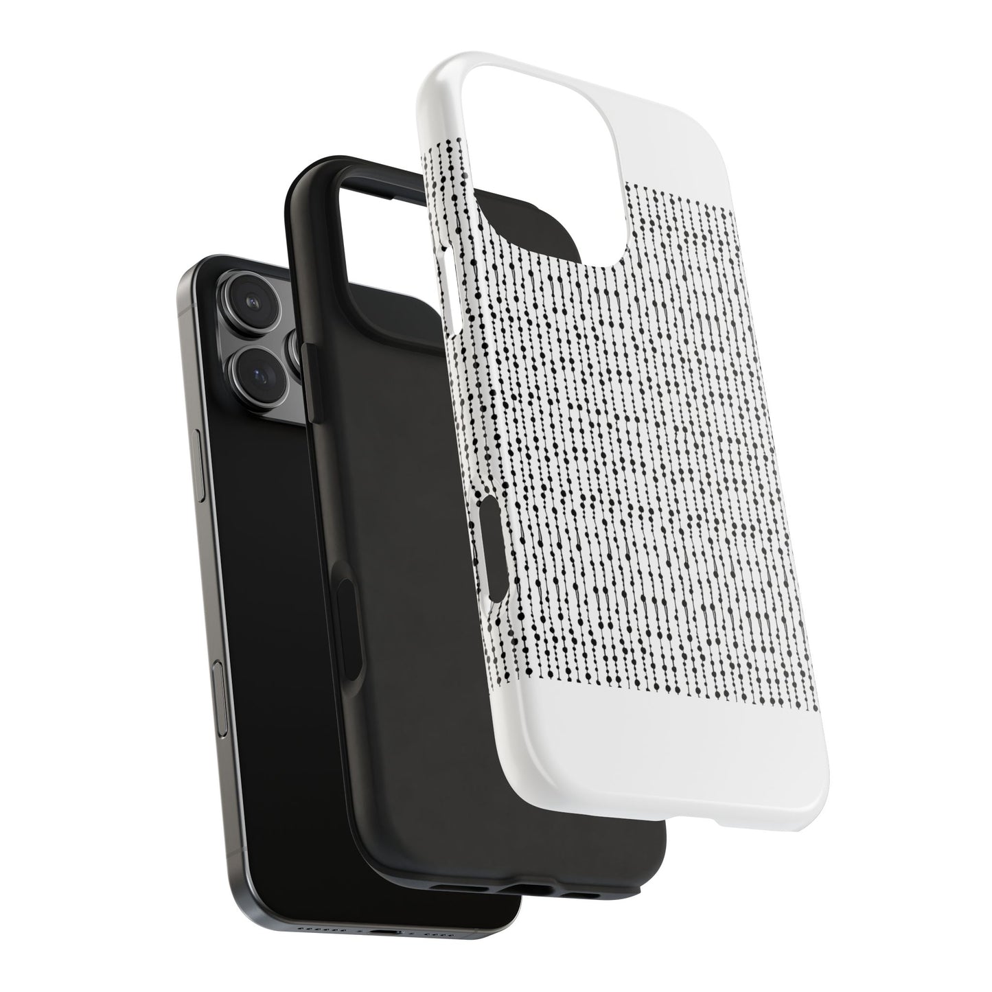 Beaded Curtain White / Black Phone Case
