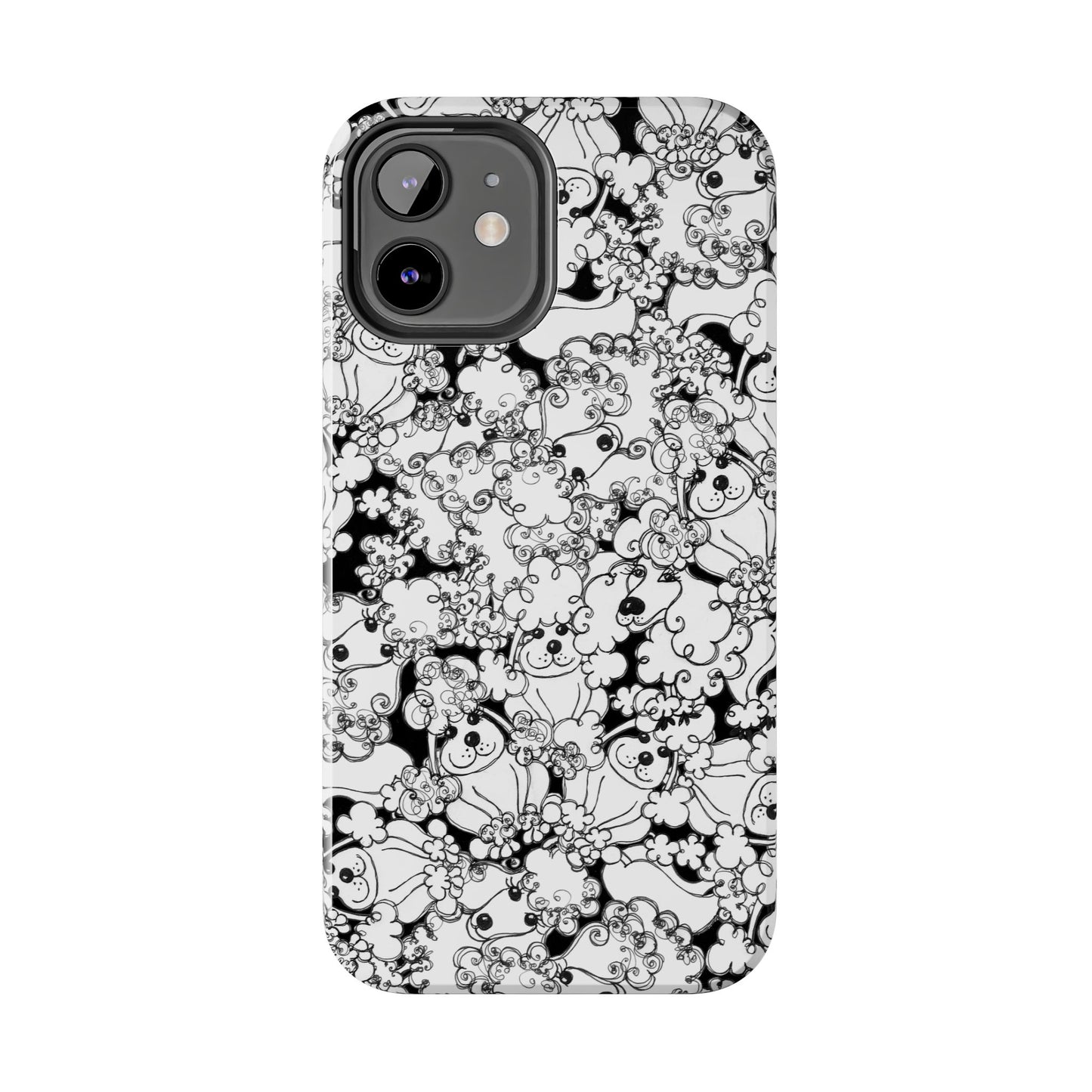 Poodle Party Black Phone Case