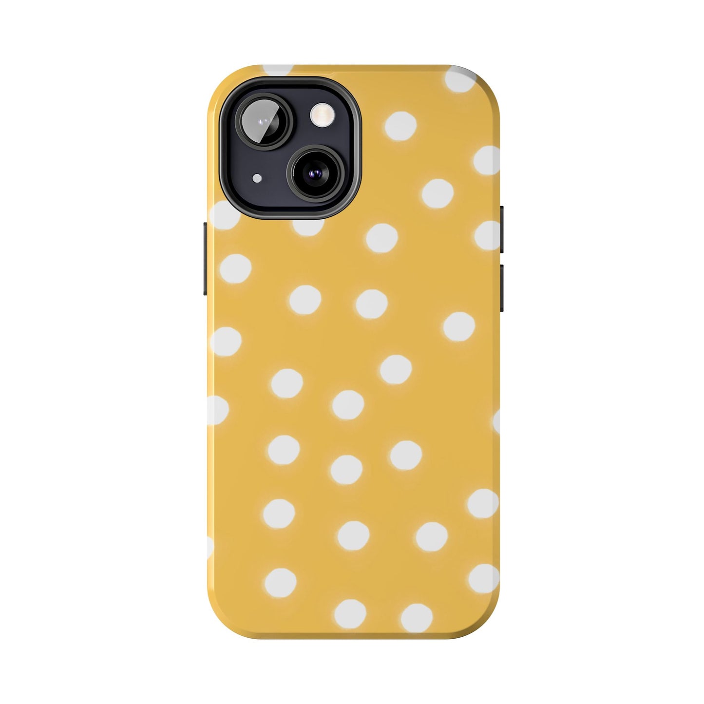 Jumbo Dots Yellow / White Phone Case
