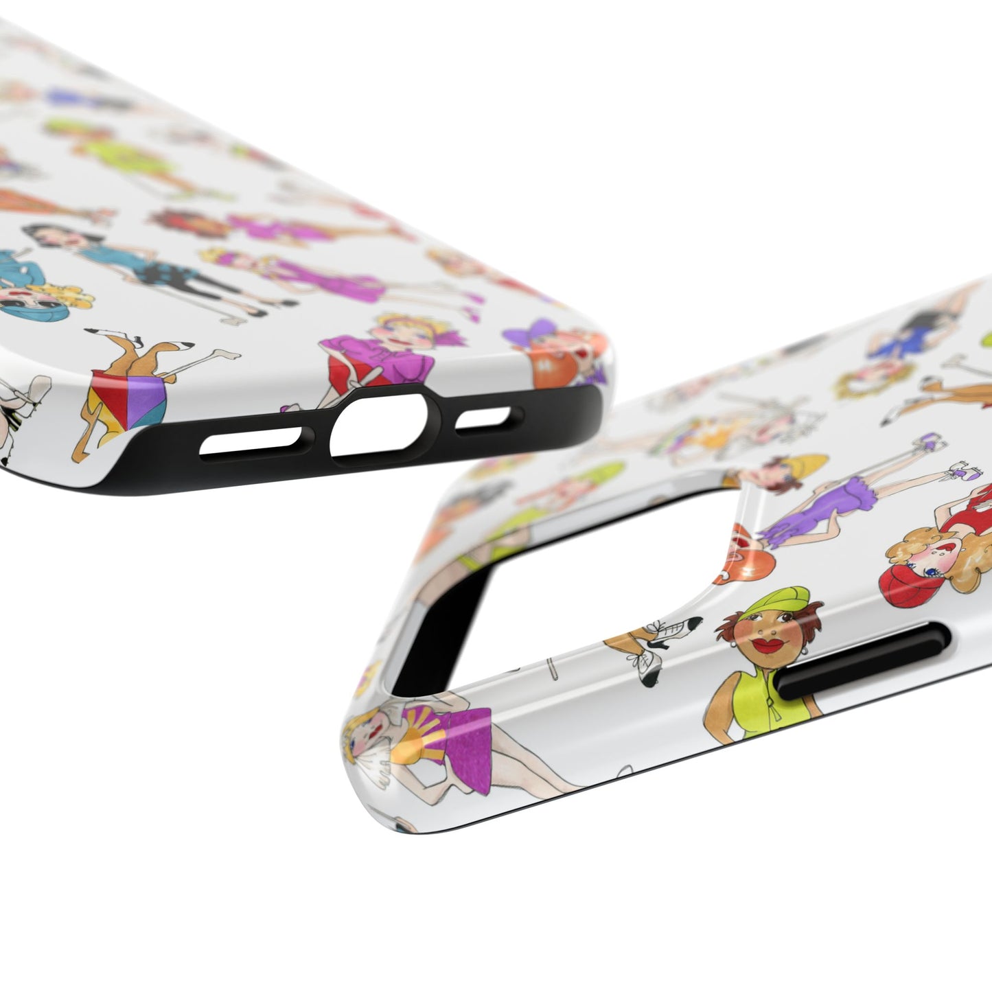 Tossed Golfer Girls White Phone Case