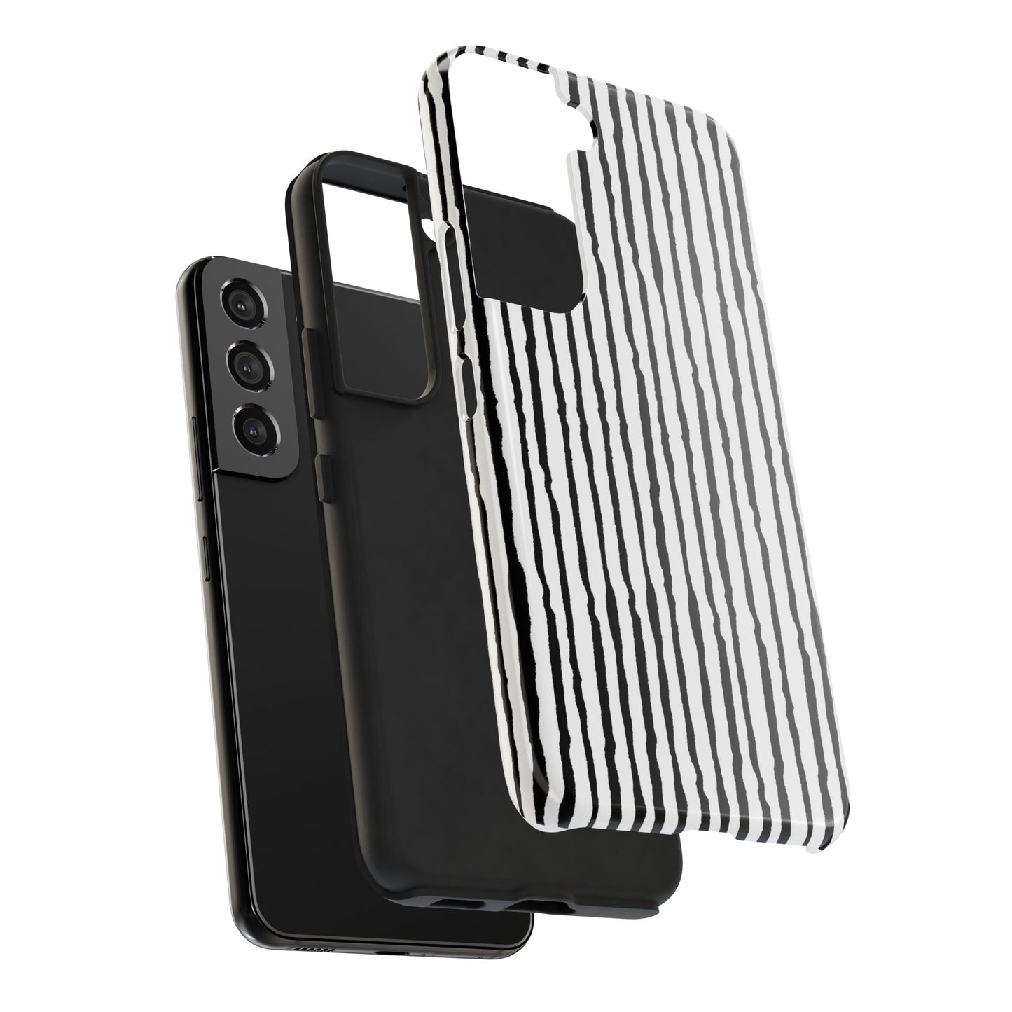 Sorta Stripe White / Black Phone Case