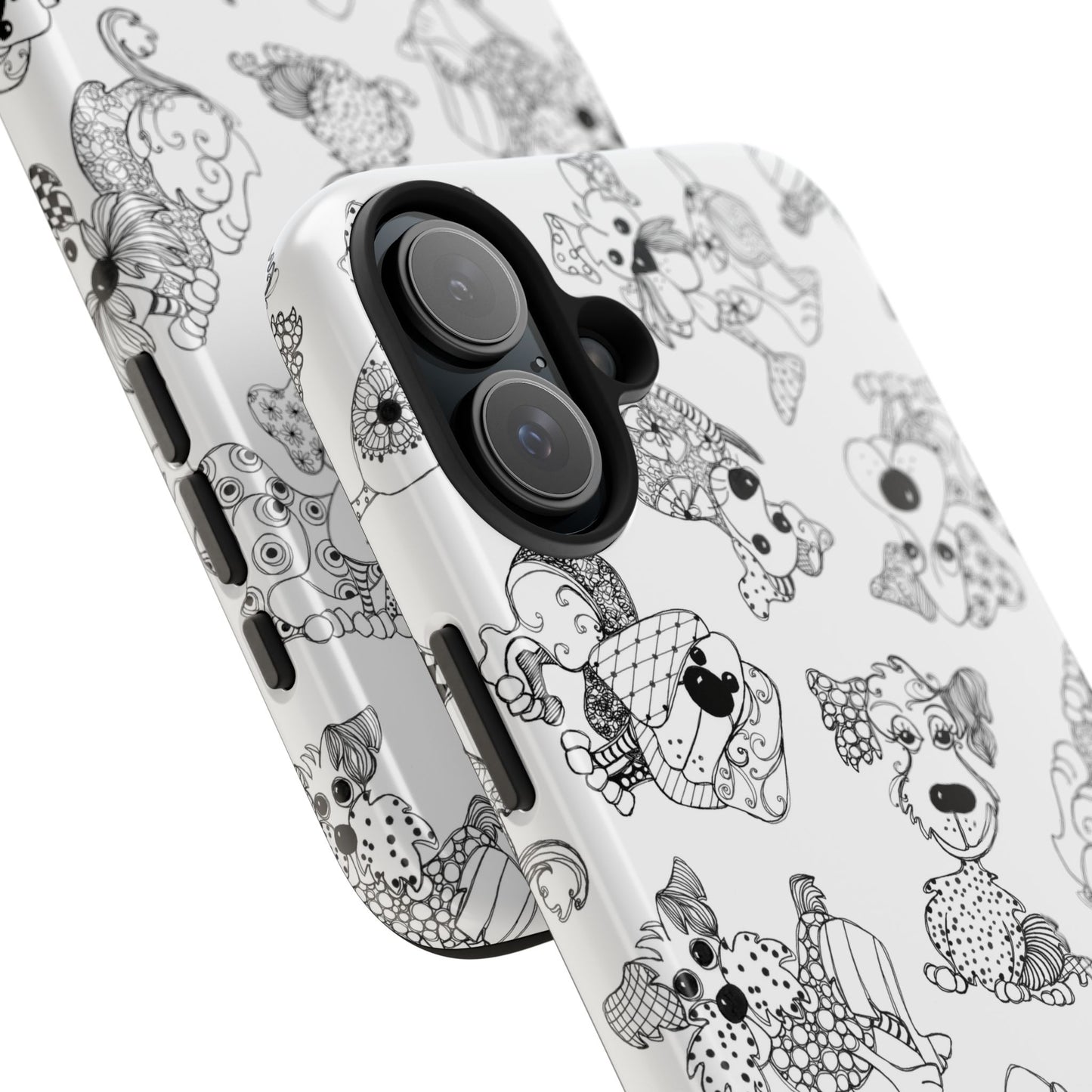 Doodle Dogs White Phone Case
