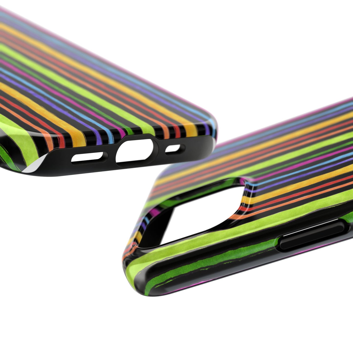 Stripe Fancy Black Phone Case