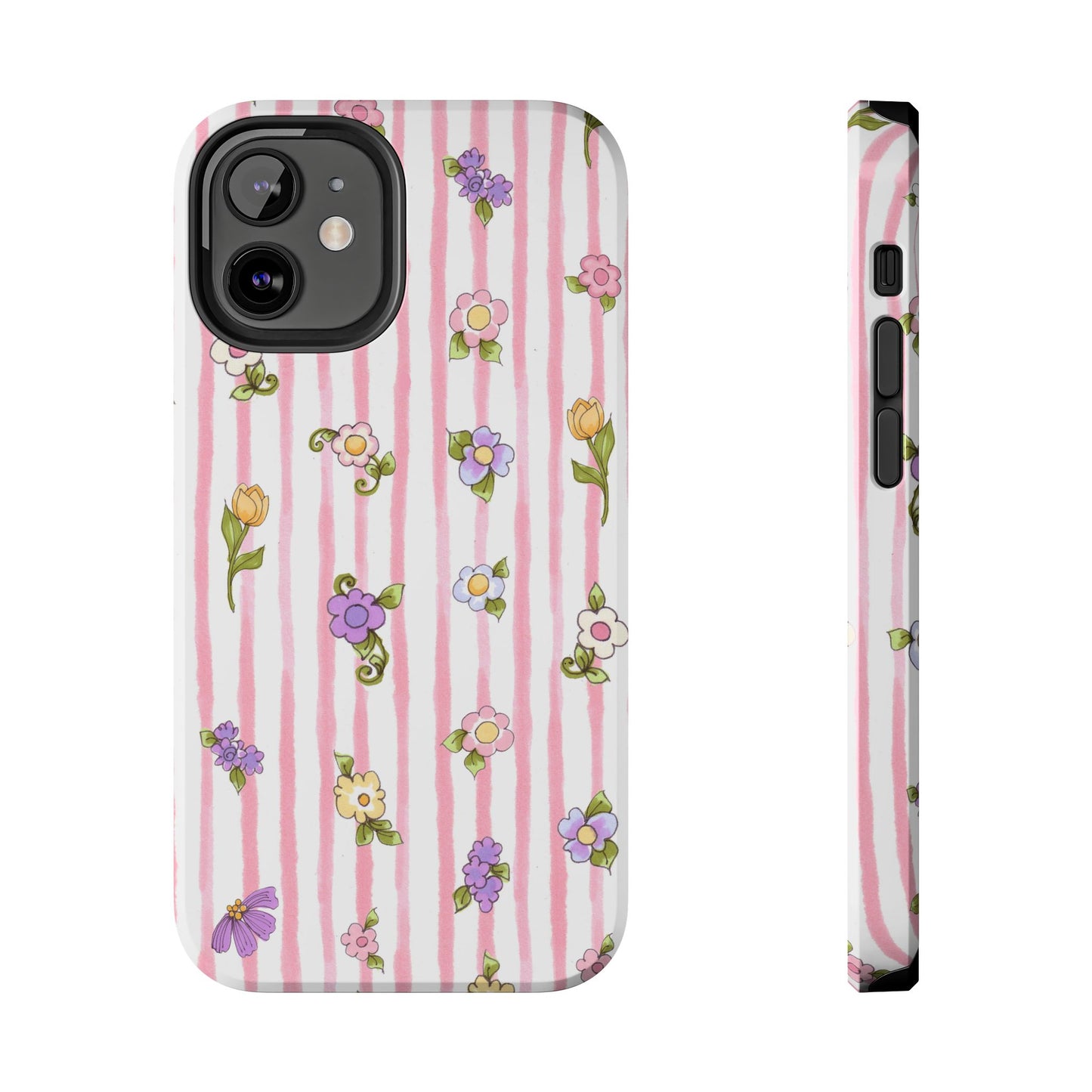 Pretty Posie Stripe Phone Case
