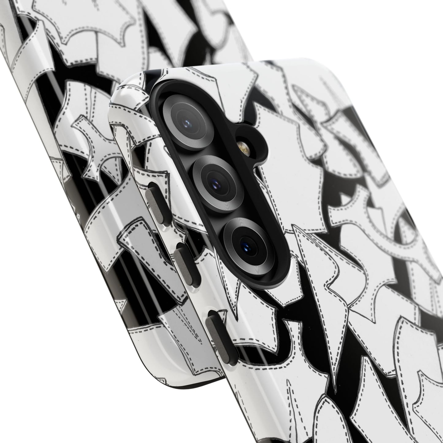 Pattern Pieces Black Phone Case