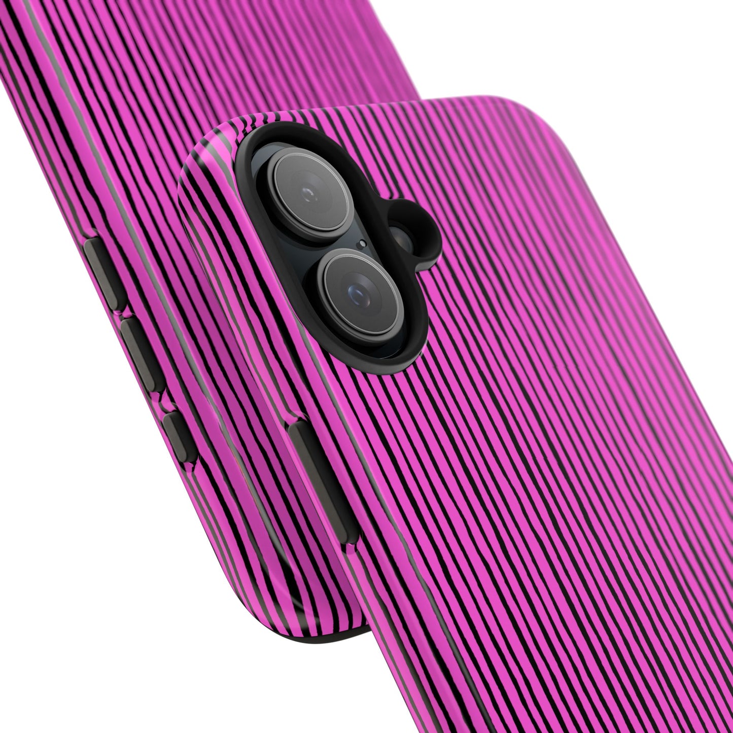 Quirky Pin Stripe Pink / Black Phone Case