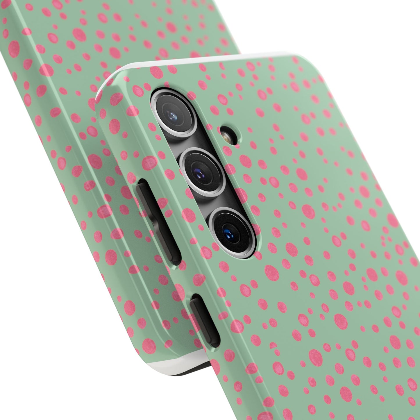Balloon Dots Sage / Pink Phone Case