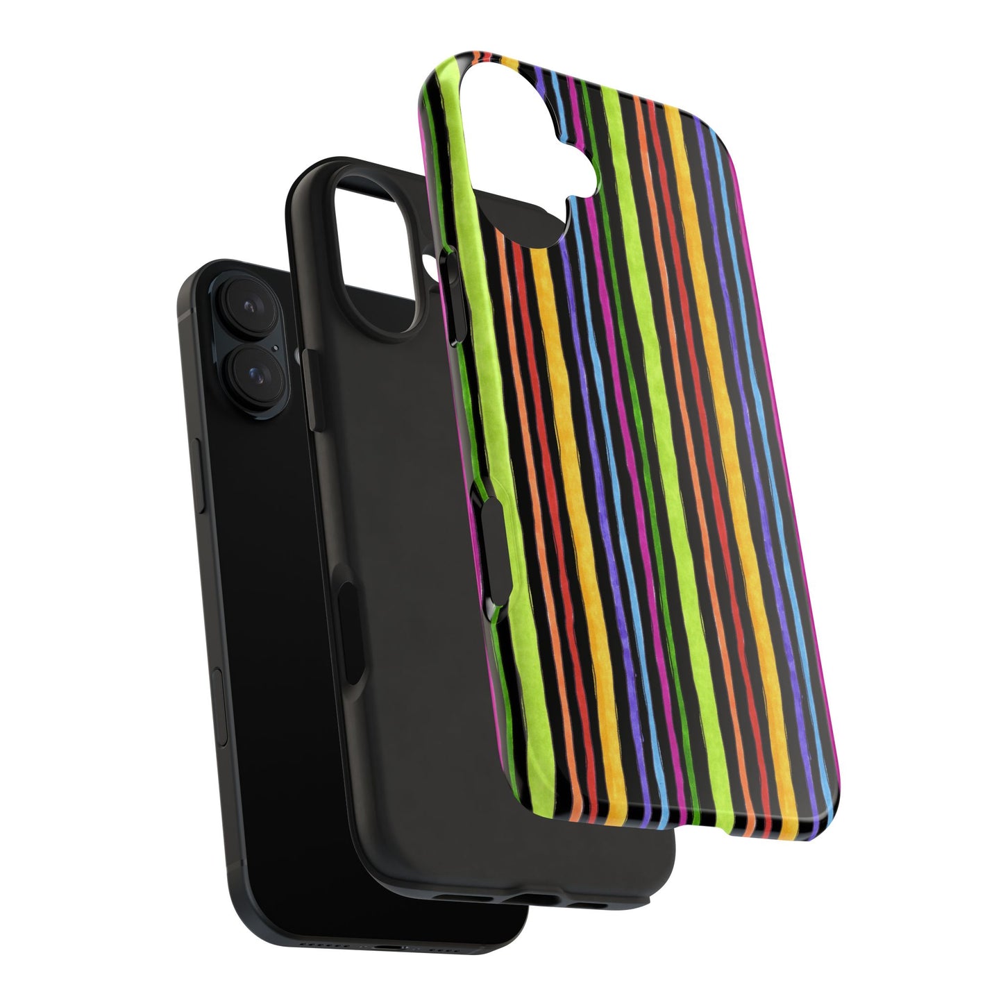 Stripe Fancy Black Phone Case