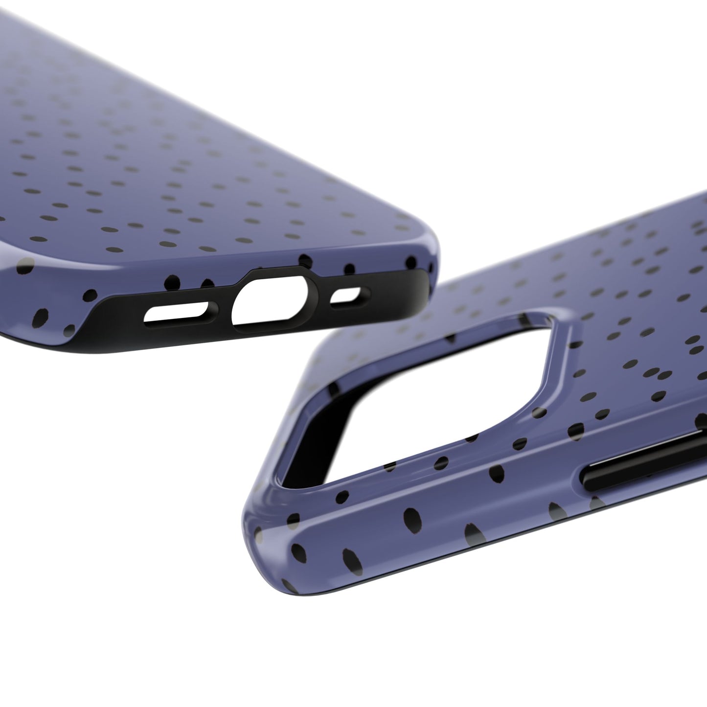 Dinky Dots Blue / Black Phone Case