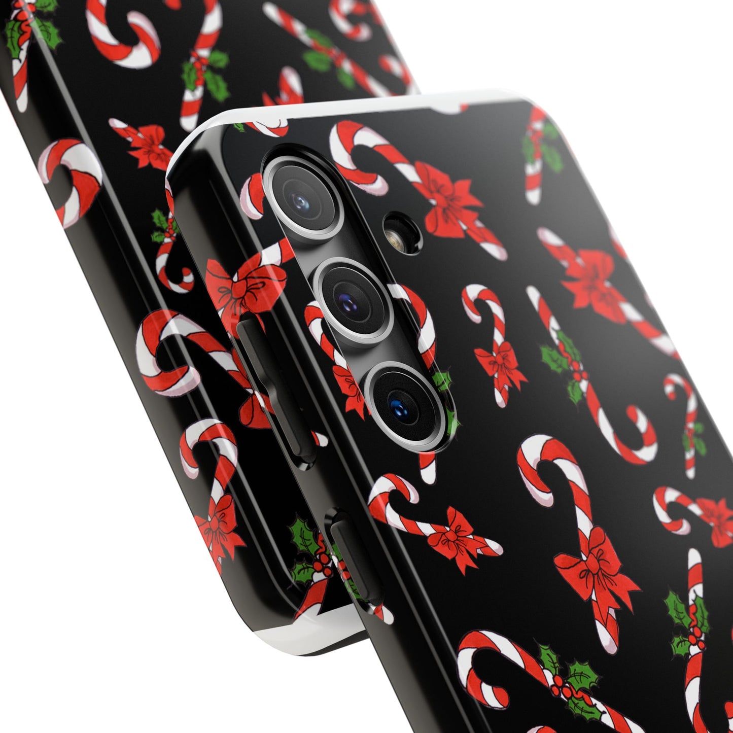 Candy Cane Crowd Black Phone Case
