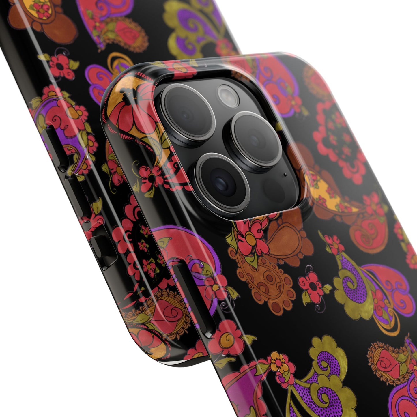Posie Paisley Black Phone Case