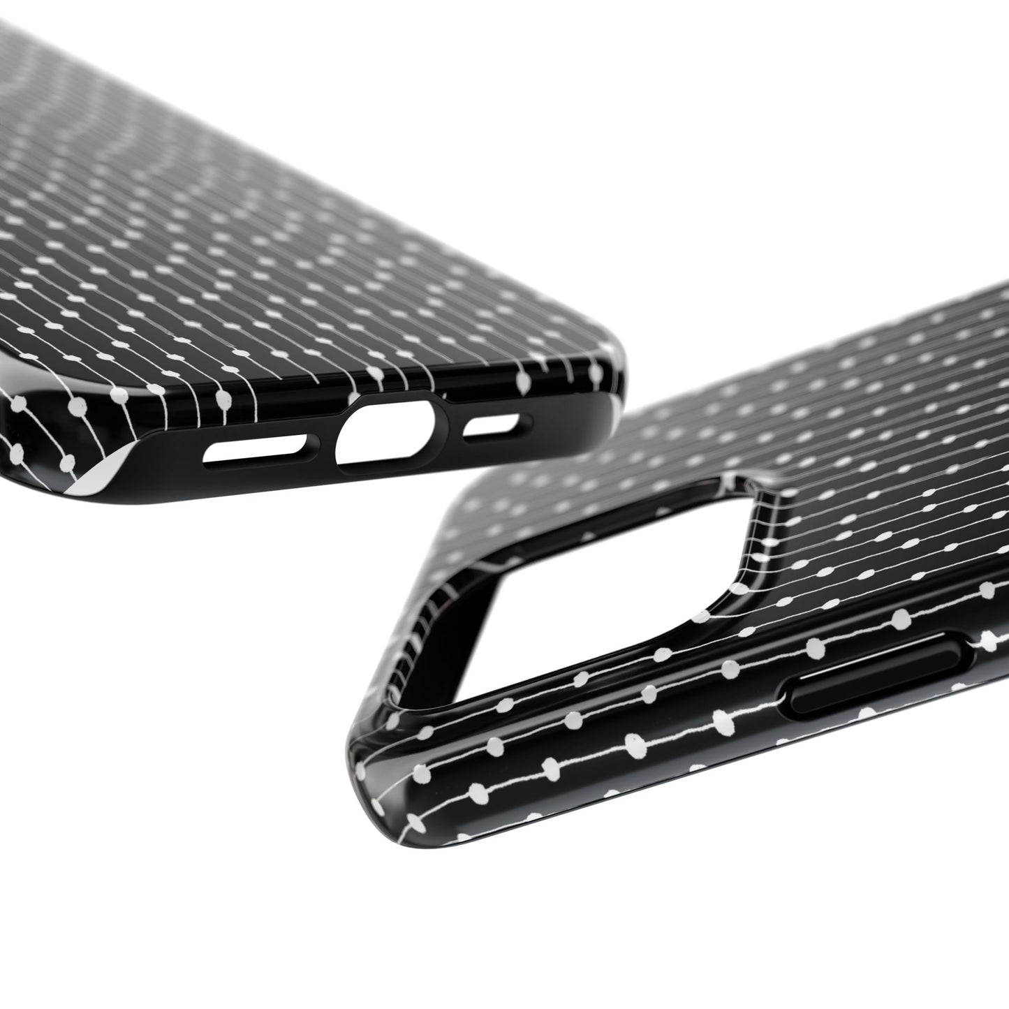 Pin Stripe Black / White Phone Case