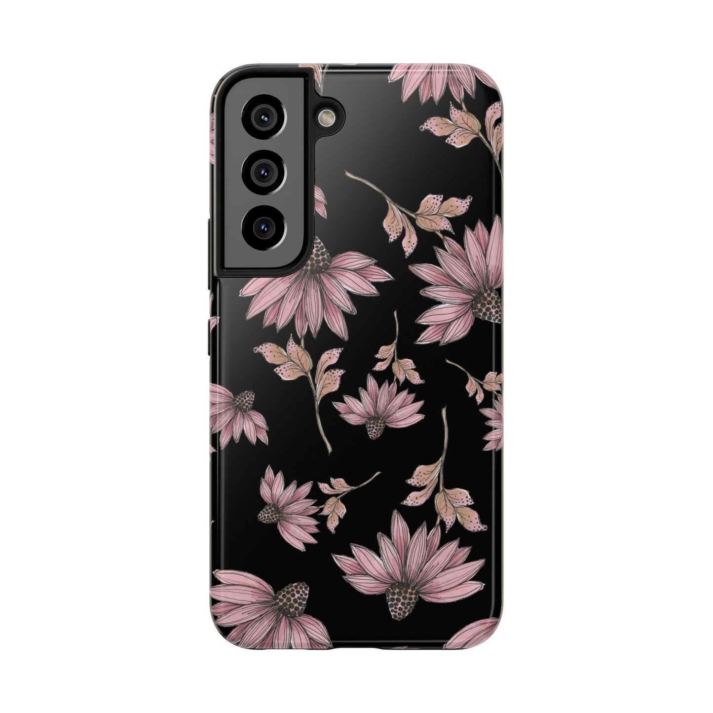 Wild Cone Flowers Black Phone Case