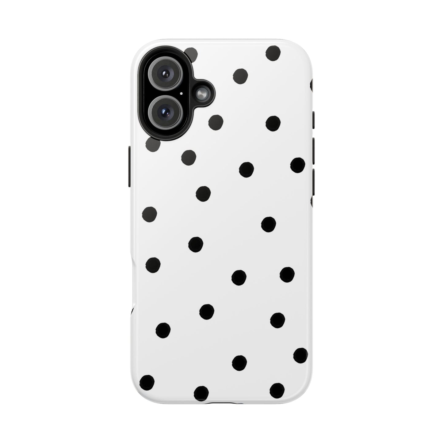 Space Dots White / Black Phone Case