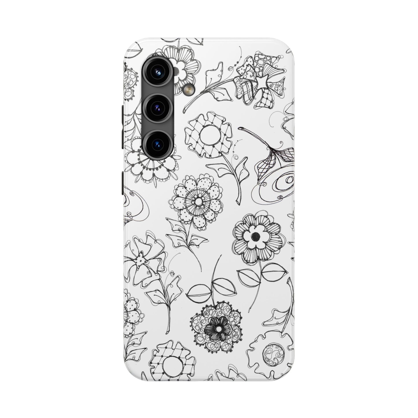 Paper Posies White Phone Case
