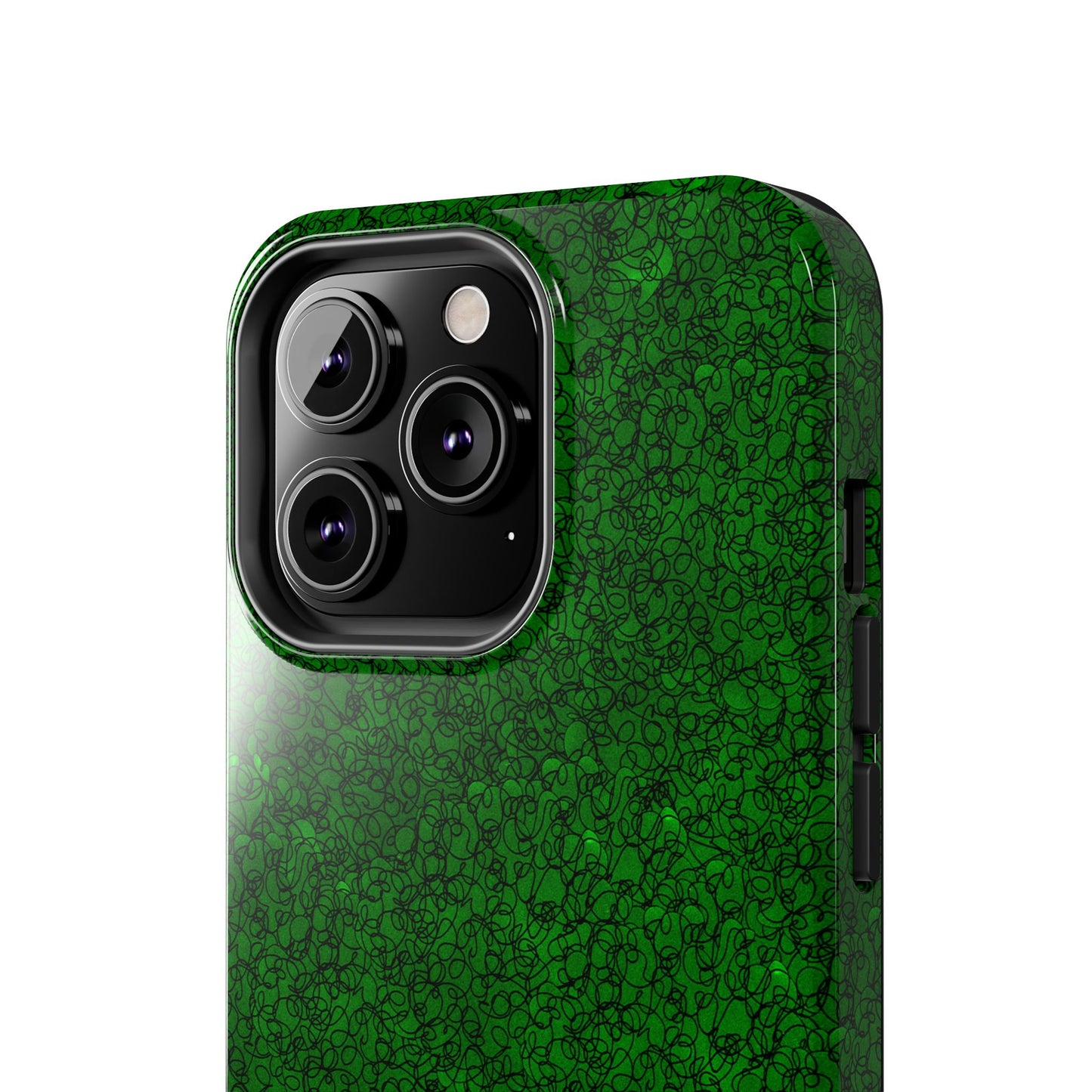 Scribble Green / Black Phone Case