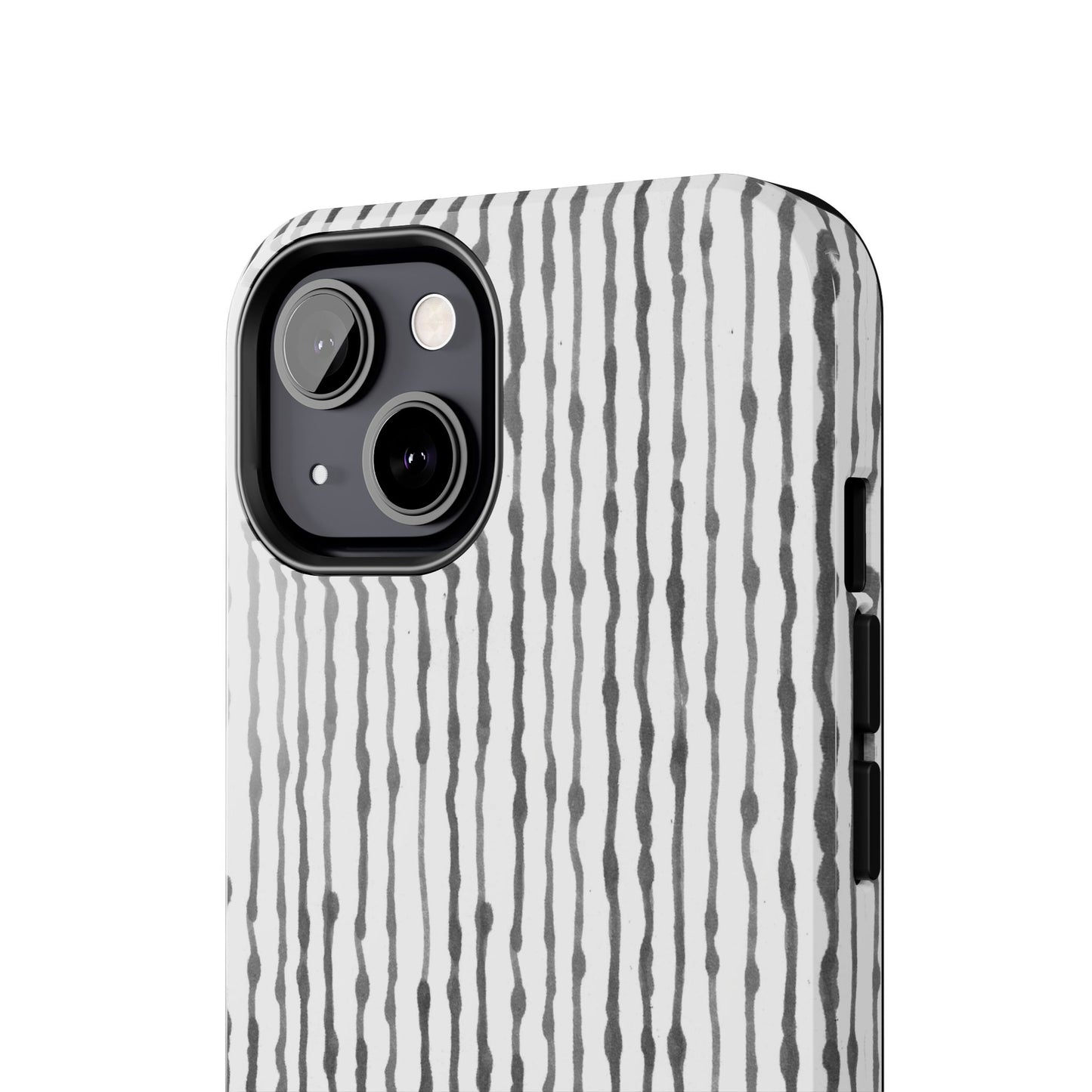 Faux Seersucker White / Charcoal Phone Case