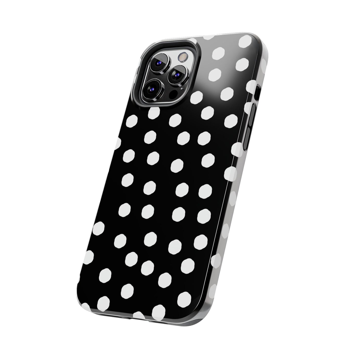 Jumbo Dots Black / White Phone Case