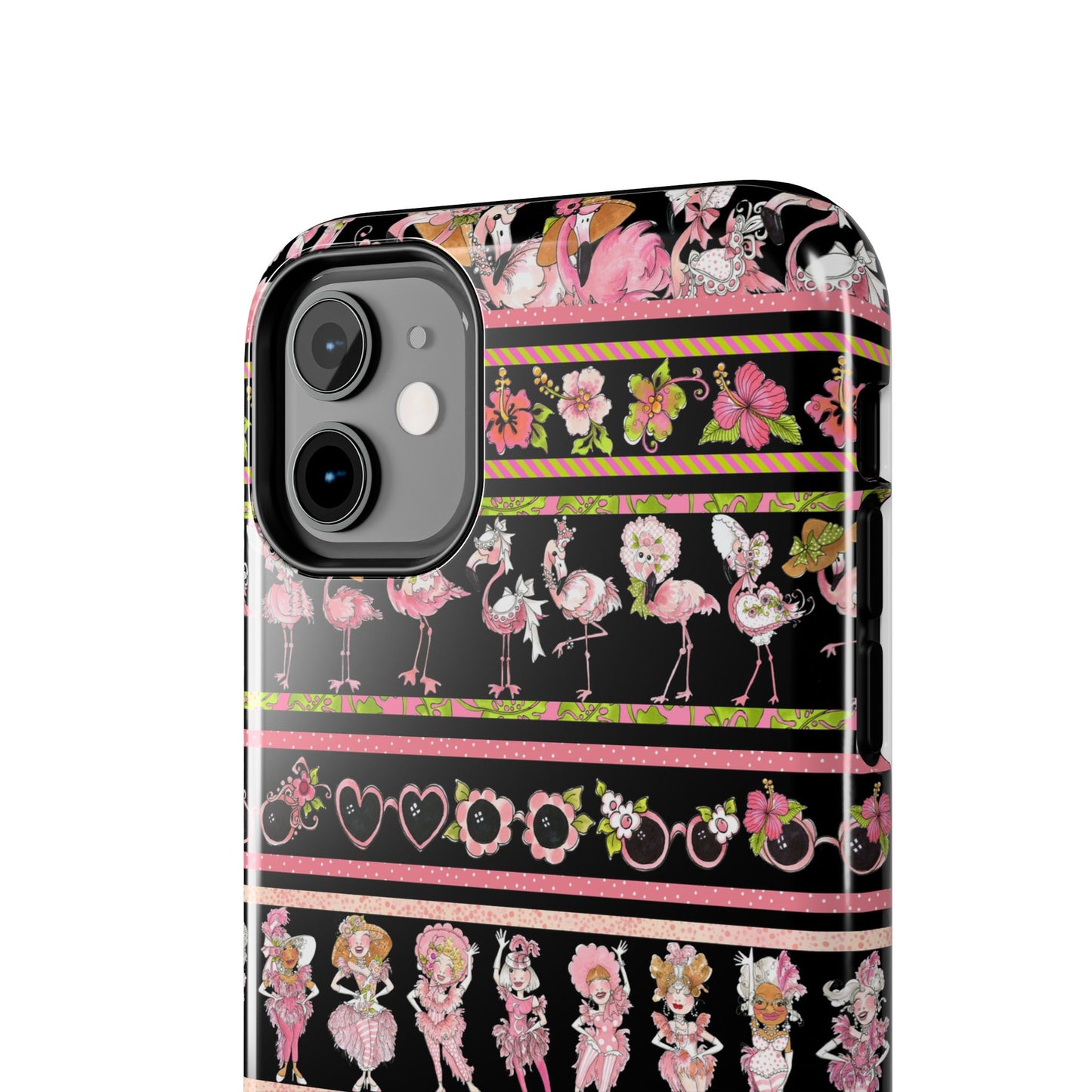 Flam Borders Black Phone Case