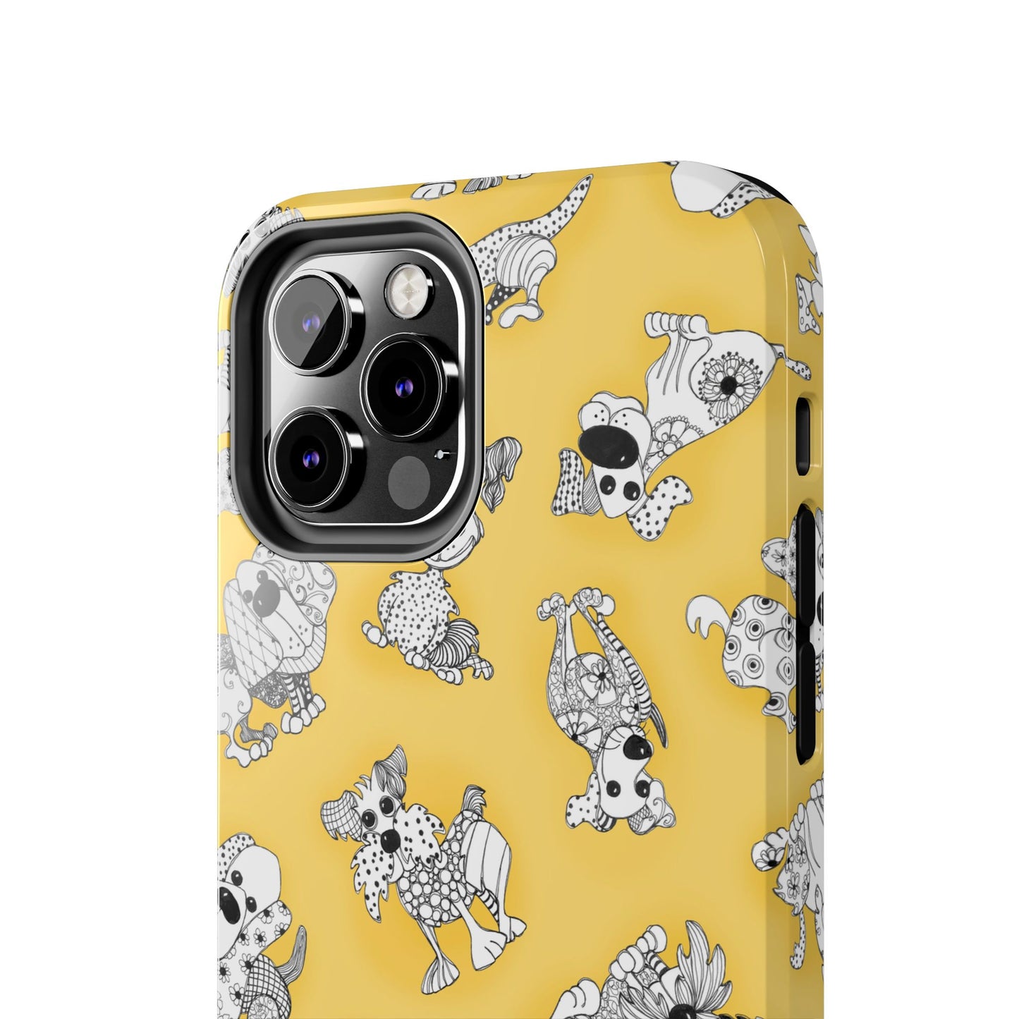 Doodle Dogs Yellow Phone Case
