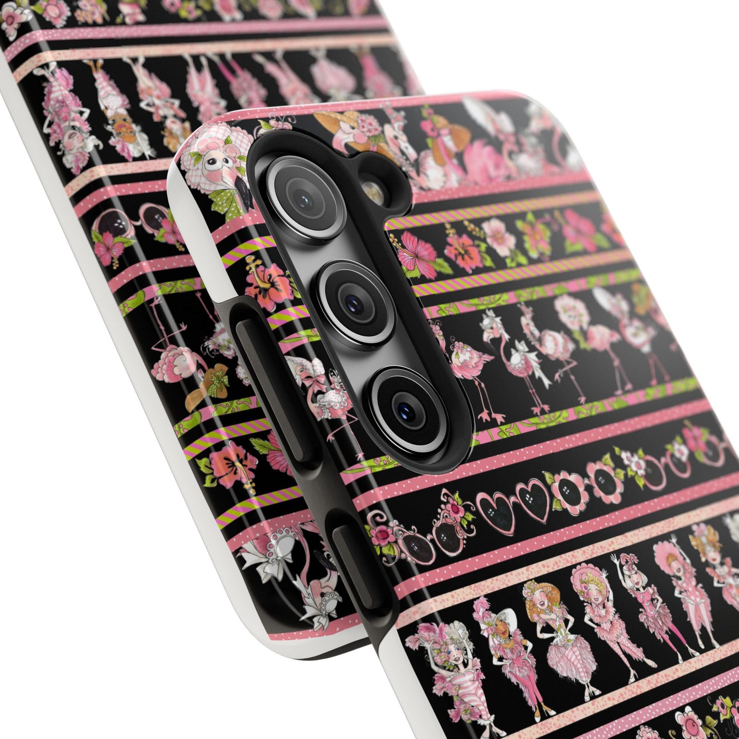 Flam Borders Black Phone Case