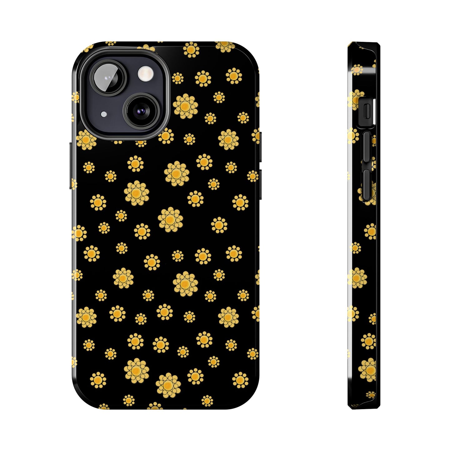 Bandana Dots Black / Yellow Phone Case