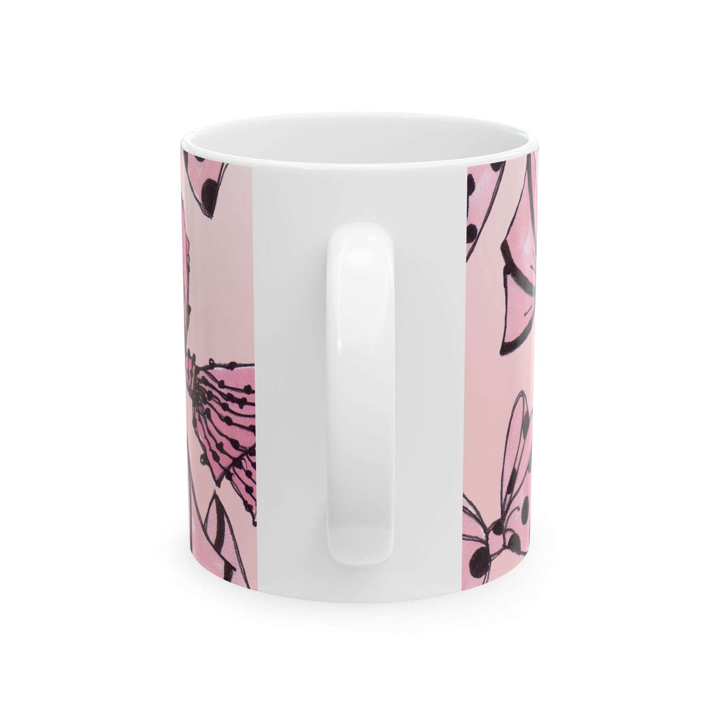 Cat Bows Pink Sky Cup