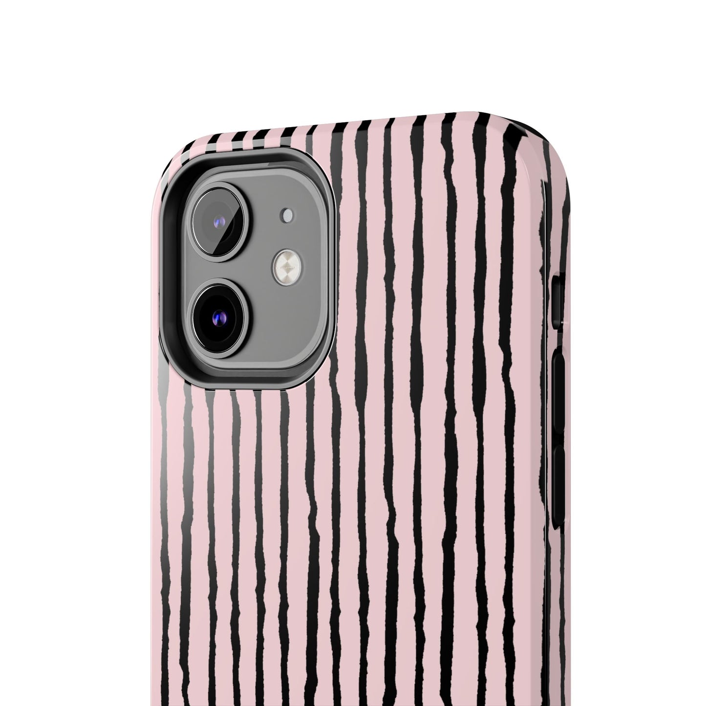 Sorta Stripe Light Pink / Black Phone Case