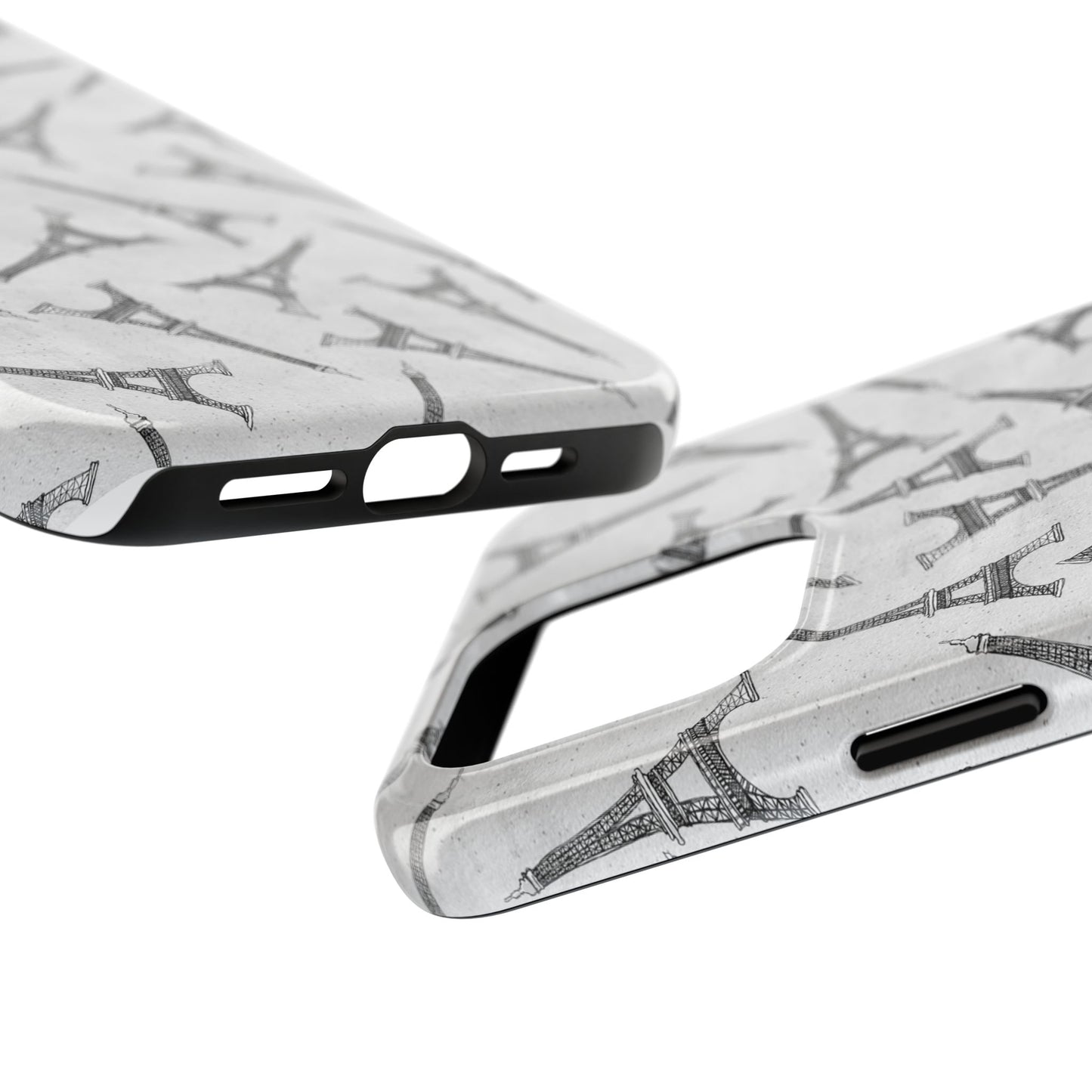 Eifelesque Silver Phone Case