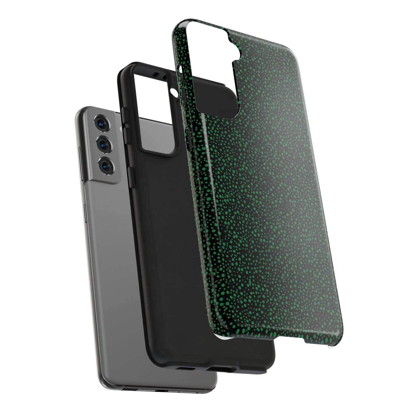 Confetti Black / Green Phone Case