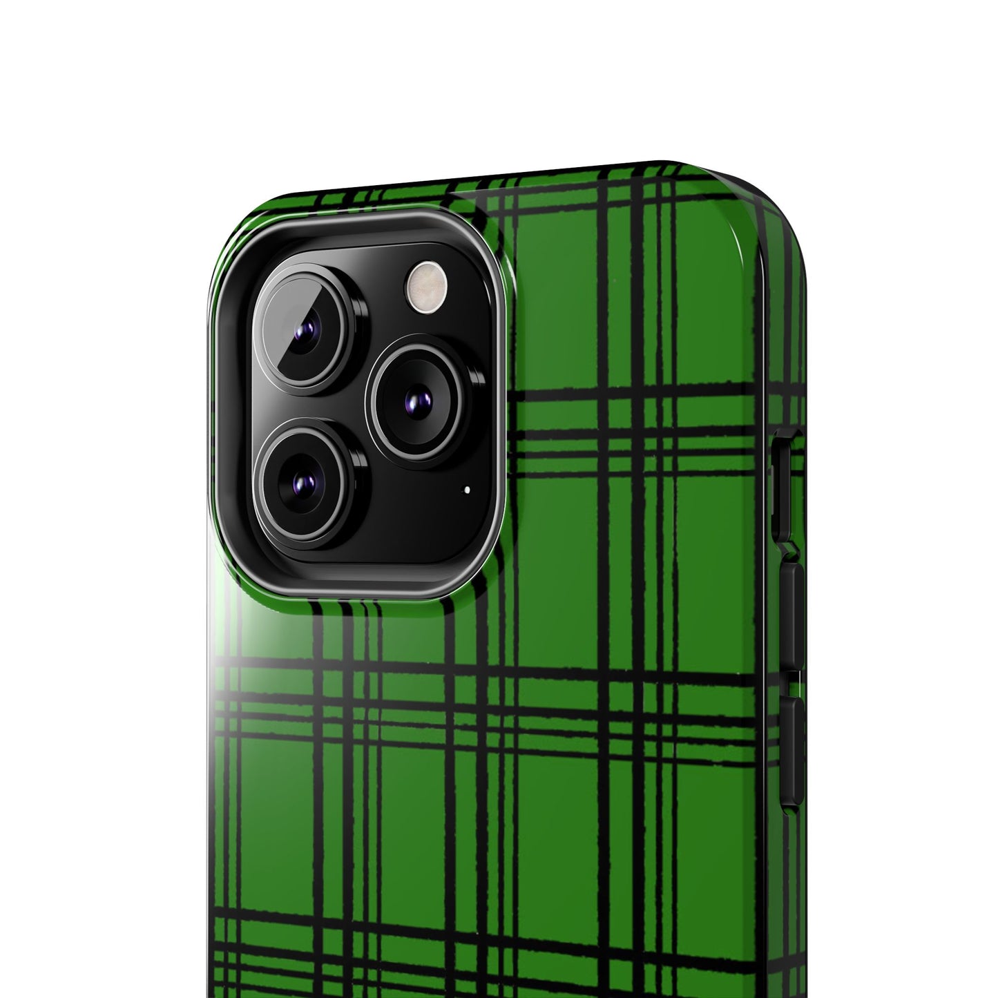 Glad Plaid Green / Black Phone Case