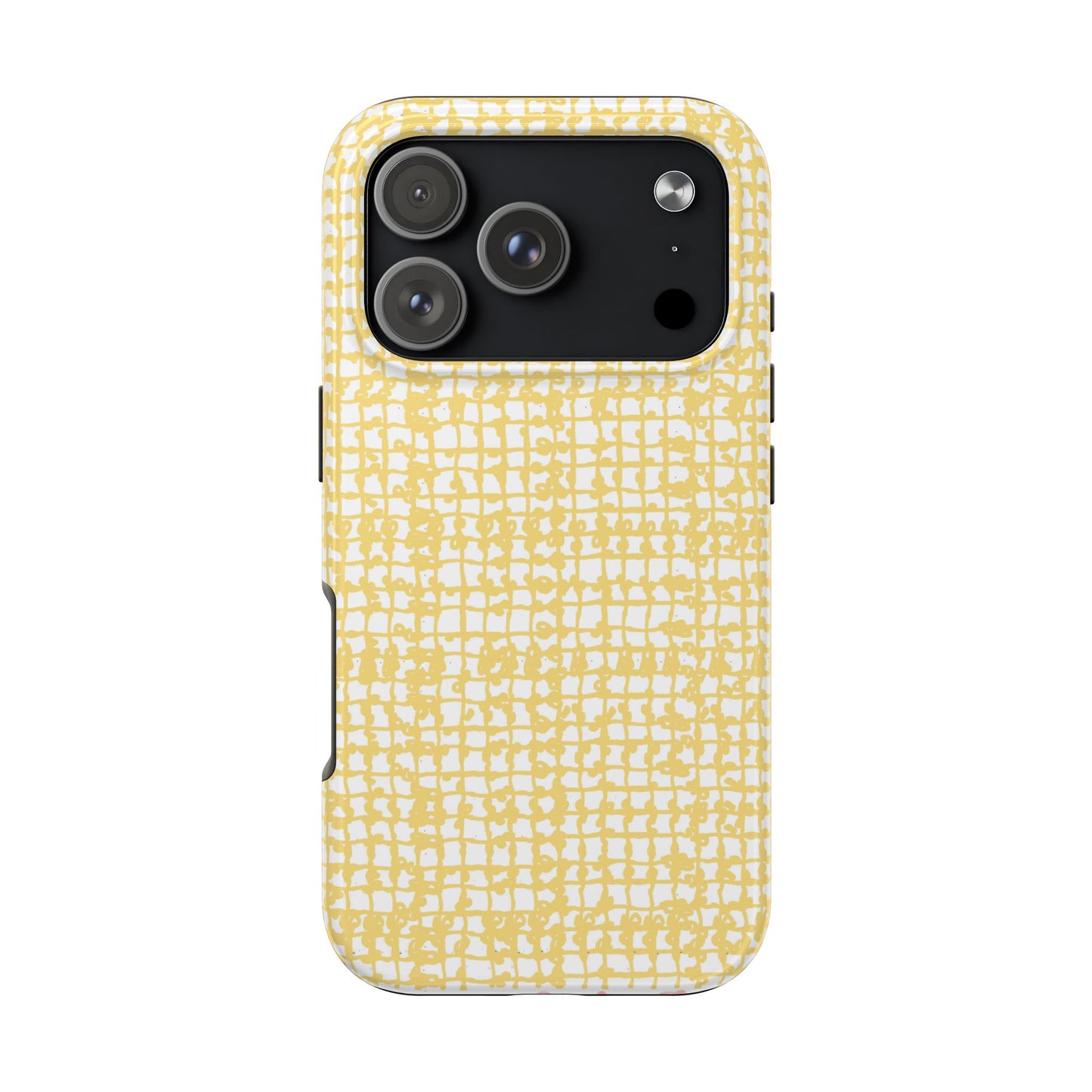 Baby Yarn Check Yellow Phone Case