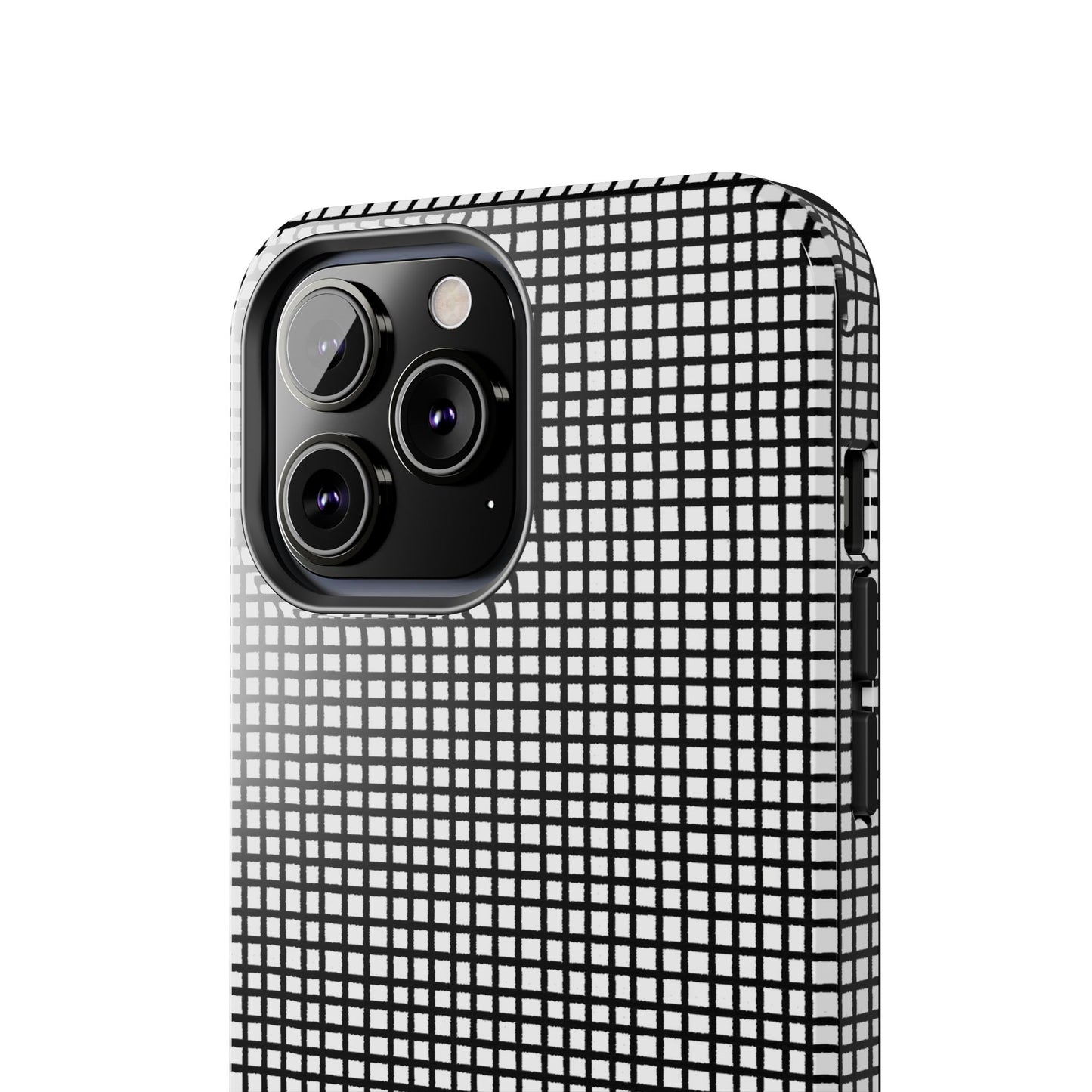 Gingham Black / White Phone Case