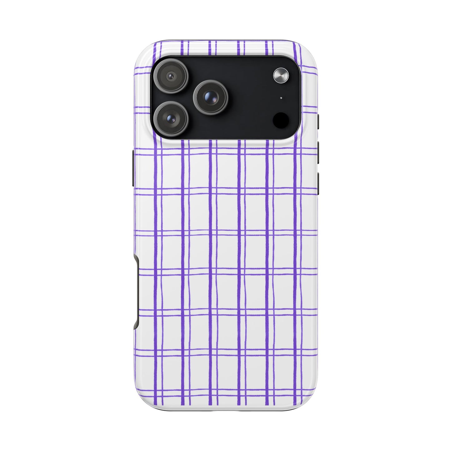 Little Plaid White / Blue Phone Case