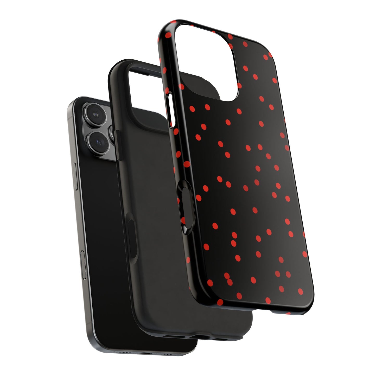 Space Dots Black / Red Phone Case