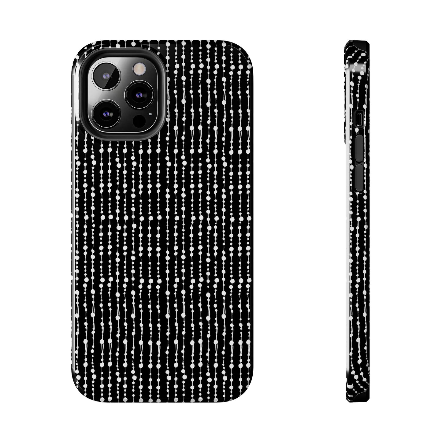 Beaded Curtain Black / White Phone Case