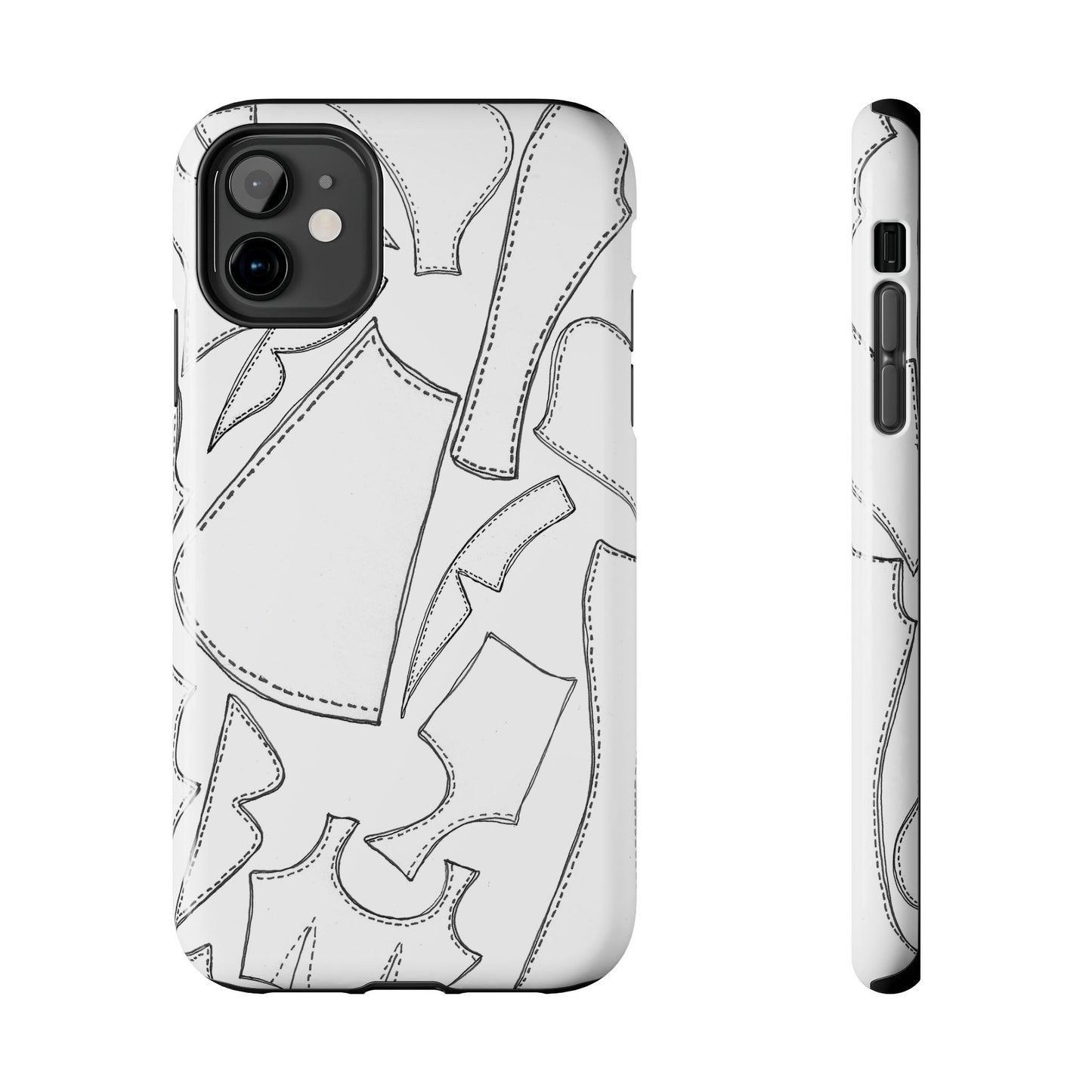 Pattern Pieces White Phone Case