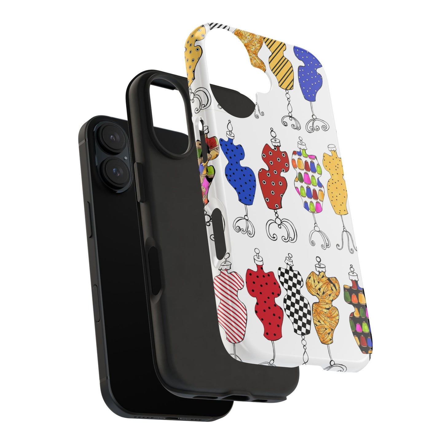 Go Figure White / Multi Phone Case