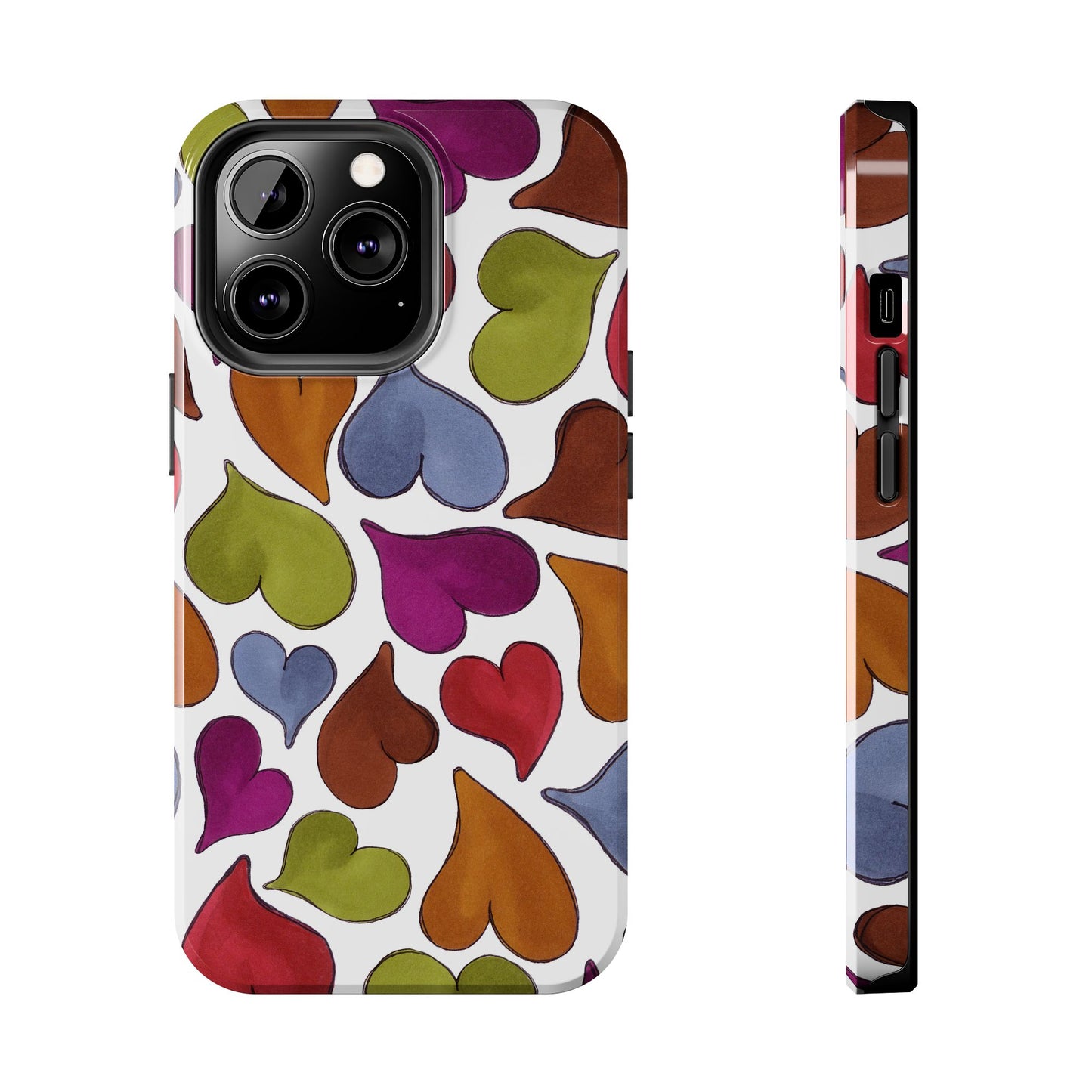 Big Hearted White Phone Case
