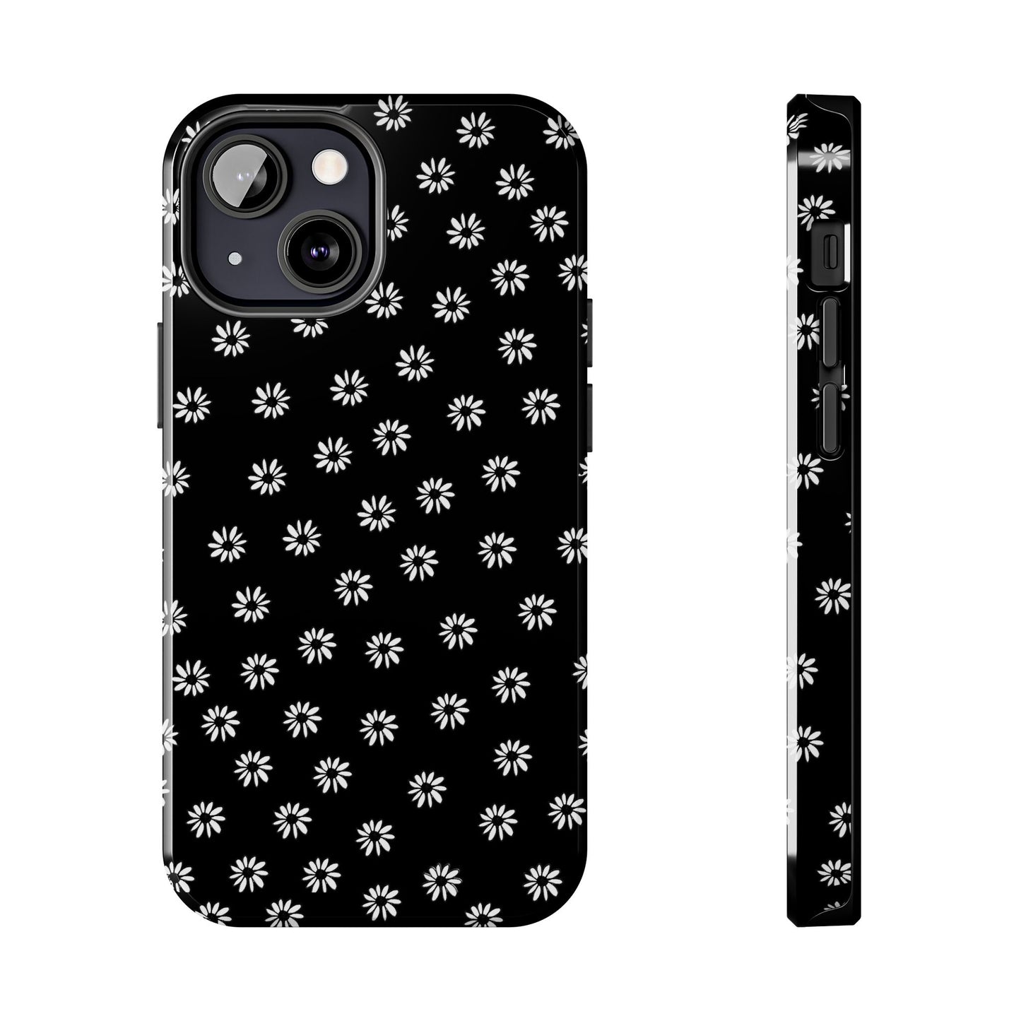 Daisy Dot Black / White Phone Case
