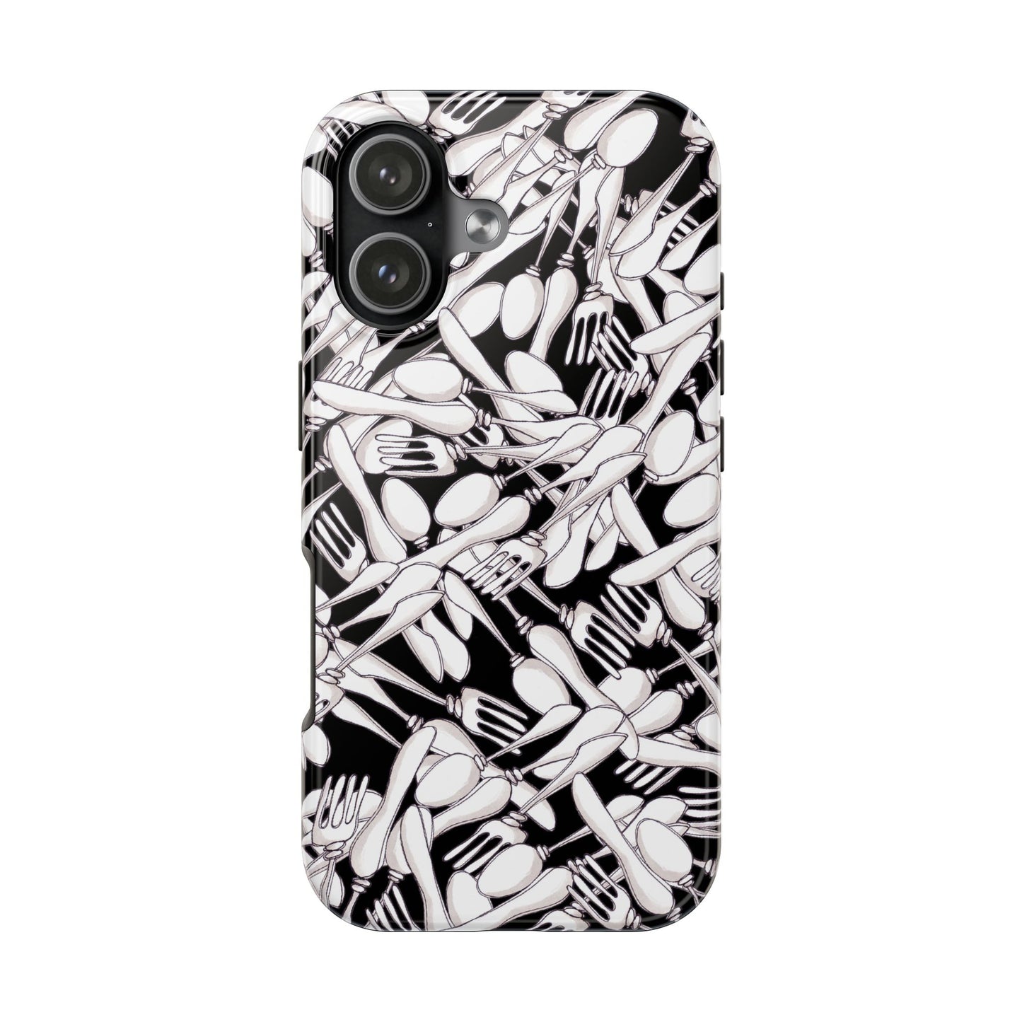 Silverware Wars Black Phone Case