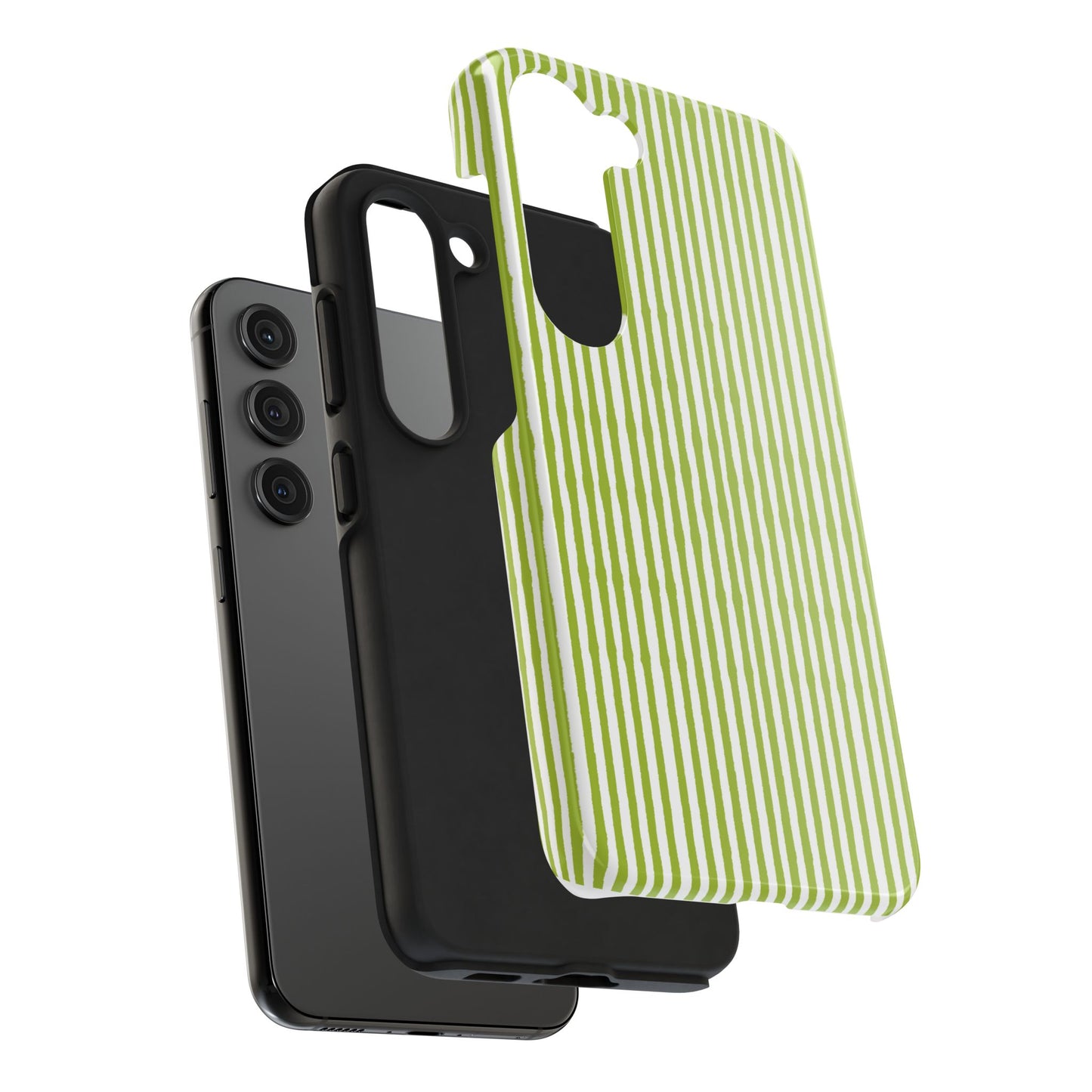 Lazy Stripe Green / White Phone Case