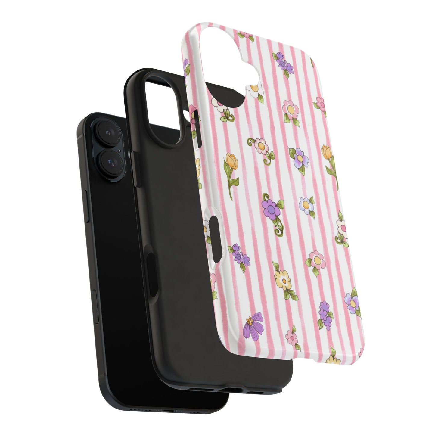 Pretty Posie Stripe Phone Case
