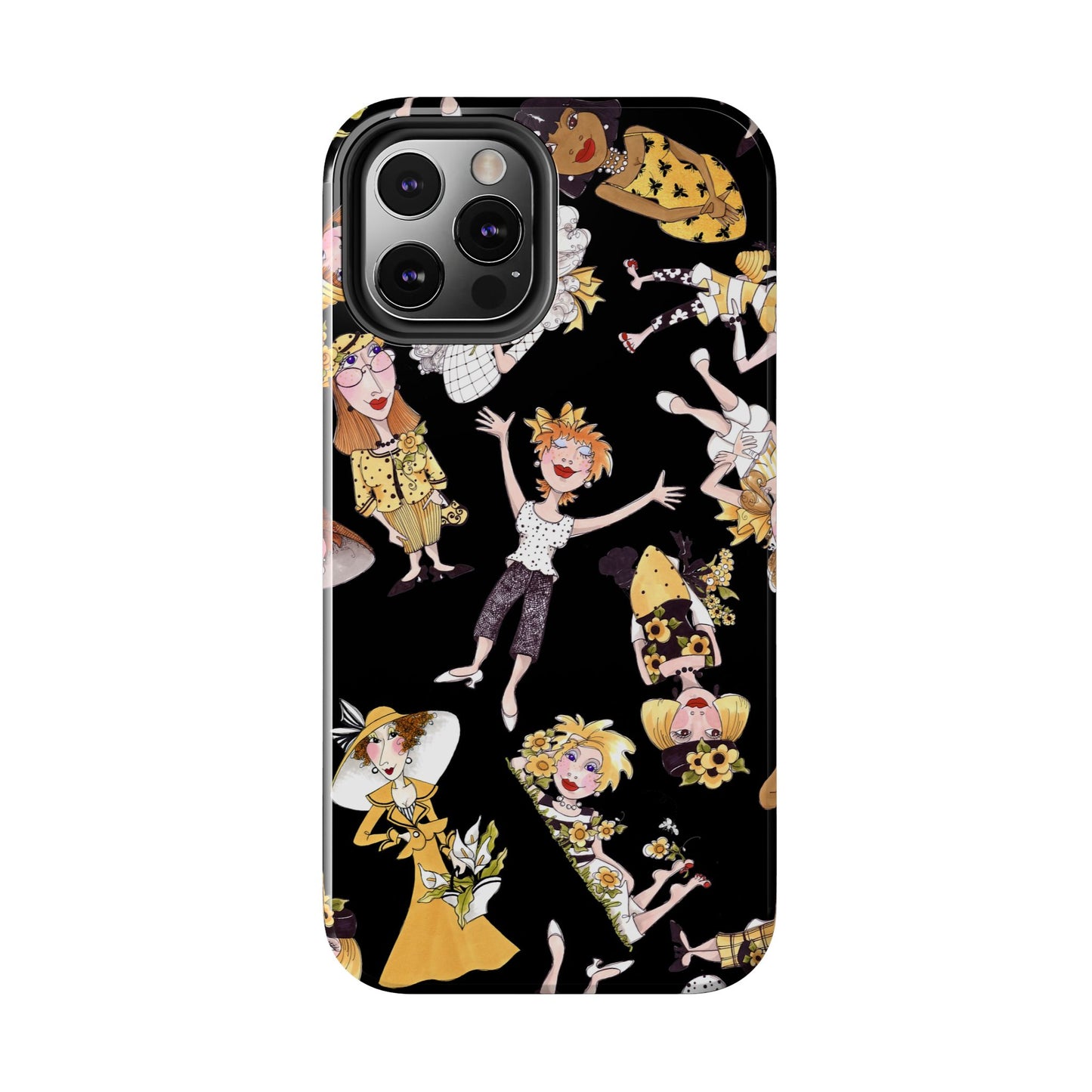 Bee Tossed Black Phone Case