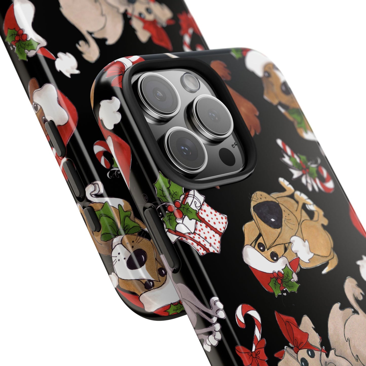 Doggie Toss Black Phone Case