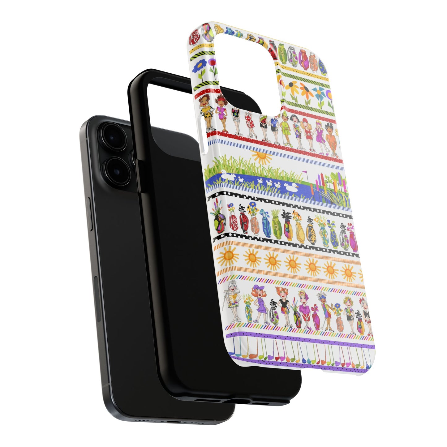 Golf Borders White Phone Case