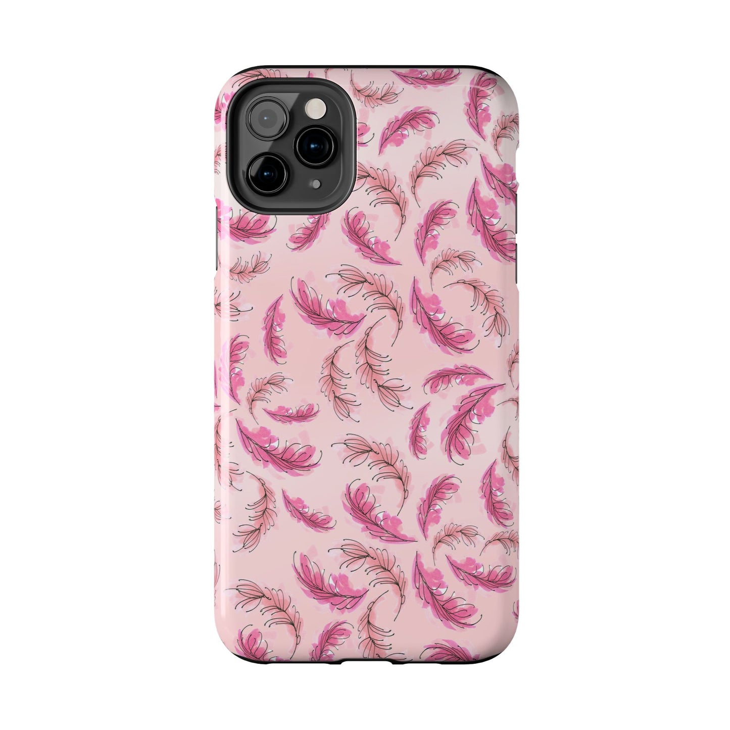 Flam Feathers Pink Phone Case