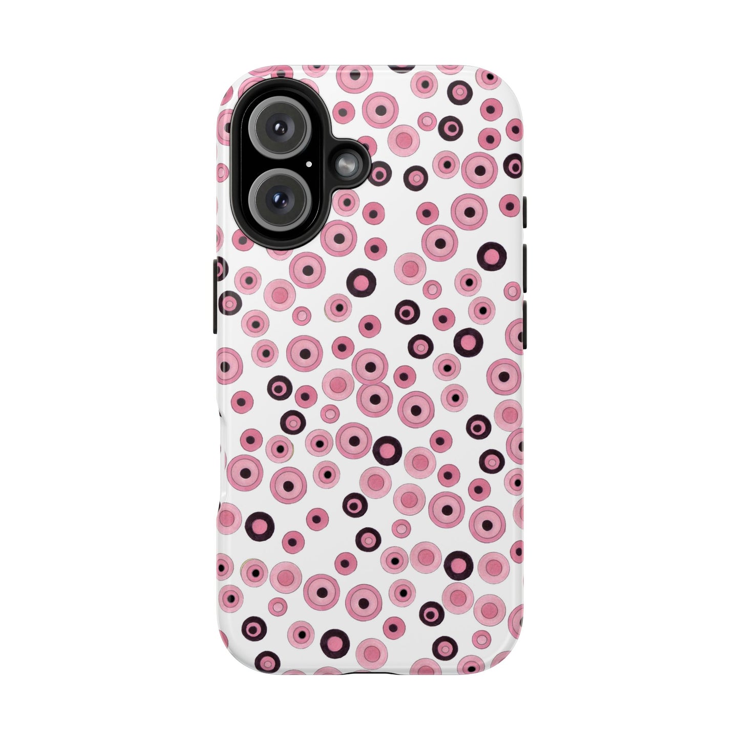 Dots White / Pink Phone Case
