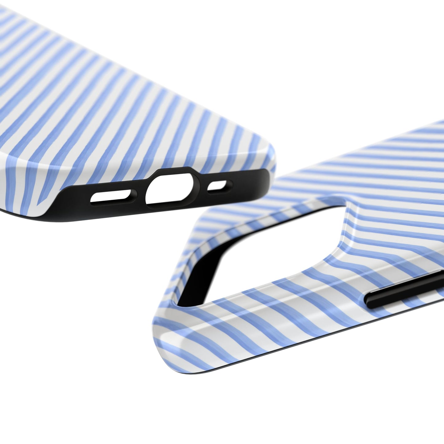 Bias Stripe Blue / White Phone Case